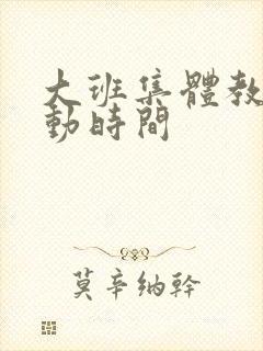 大班集体教学活动时间