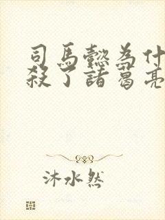 司马懿为什么不杀了诸葛亮