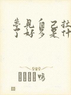 梦见自己拉屎拉了好多是什么预兆