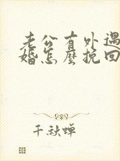 老公有外遇想离婚怎么挽回