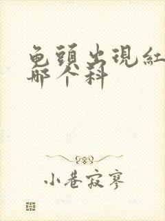 龟头出现红斑挂哪个科