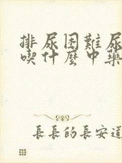 排尿困难尿不尽吃什么中药