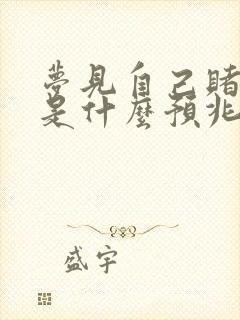 梦见自己赌输钱是什么预兆