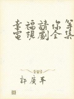 幸福请你等等我电视剧全集免费观看26集