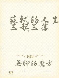 苏轼的人生经历三起三落