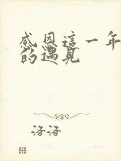 感恩这一年所有的遇见