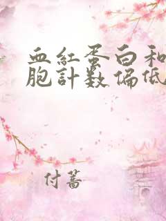 血红蛋白和红细胞计数偏低