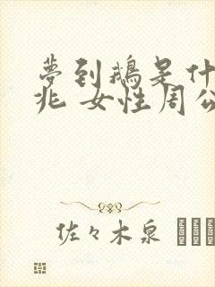 梦到鹅是什么征兆 女性周公解梦