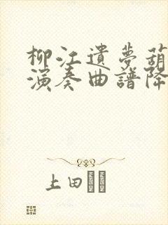 柳江遗梦葫芦丝演奏曲谱降b调