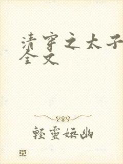 清穿之太子娇妃全文