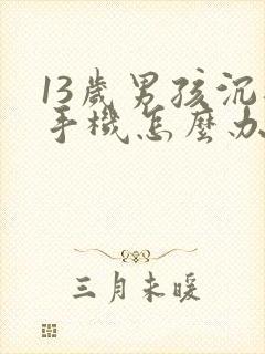 13岁男孩沉迷手机怎么办