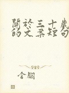 关于三十岁生日的文案短句