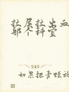 拉屎拉出血要看那个科室