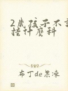 2岁孩子不说话挂什么科