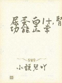 尿蛋白1+,肾功能正常