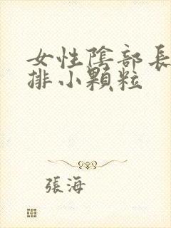 女性阴部长了一排小颗粒