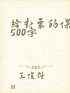 给对象的保证书500字
