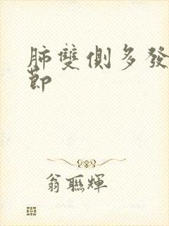 肺双侧多发小结节