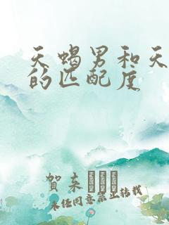 天蝎男和天蝎女的匹配度