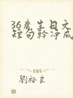 36岁生日文案短句干净成熟