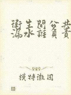 卫生间公共管道漏水谁负责