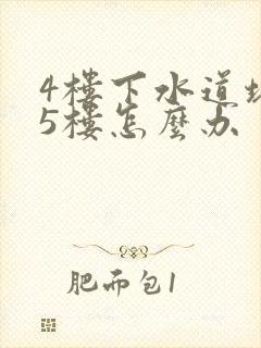 4楼下水道堵了5楼怎么办