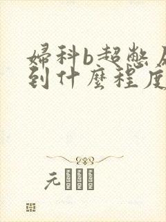 妇科b超憋尿憋到什么程度可以做