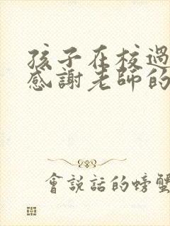 孩子在校过生日感谢老师的话