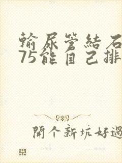 输尿管结石0.75能自己排出来吗