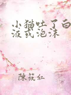 小猫吐了白色黏液或泡沫