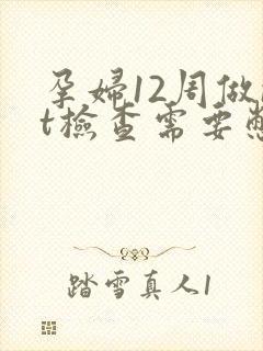 孕妇12周做nt检查需要憋尿吗