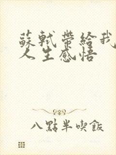 苏轼带给我们的人生感悟