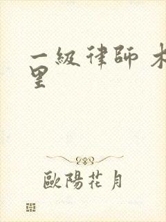 一级律师 木苏里