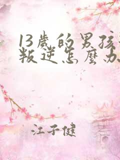 13岁的男孩很叛逆怎么办