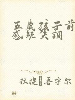 五岁孩子前庭觉感统失调