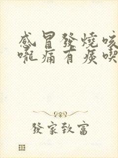 感冒发烧咳嗽喉咙痛有痰吃什么药