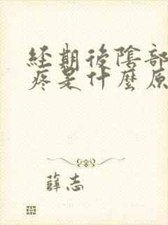 经期后阴部有点疼是什么原因