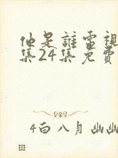 他是谁电视剧全集24集免费播放