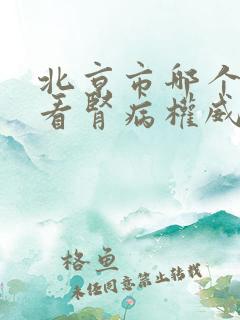 北京市哪个医院看肾病权威