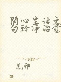 开心生活文案短句干净治愈