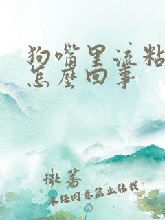 狗嘴里流粘液是怎么回事