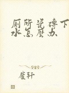 厕所瓷砖下总渗水怎么办