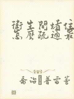 卫生间堵住了该怎么疏通最简单方法管道