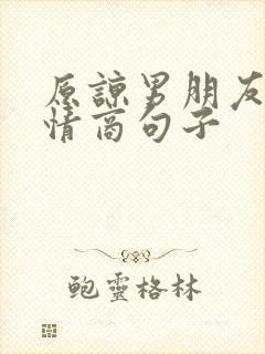 原谅男朋友的高情商句子