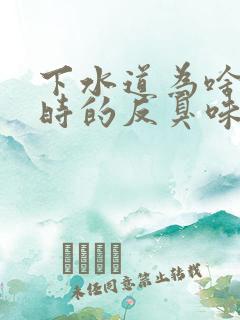 下水道为啥时不时的反臭味