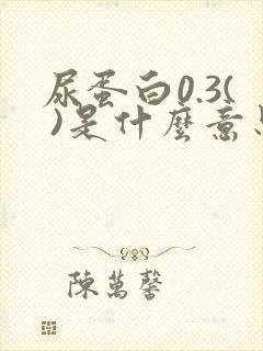 尿蛋白0.3( )是什么意思