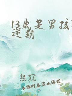 13岁是男孩叛逆期