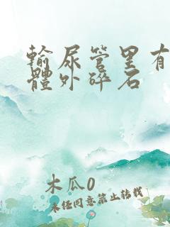 输尿管里有结石体外碎石