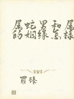 属蛇男和属猴女的姻缘怎样