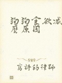 狗狗食欲减退什么原因